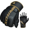 Рукавиці для ММА RDX F6 KARA Matte Golden XL (капа у комплекті)