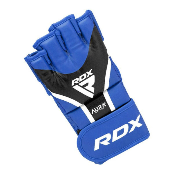 Рукавиці для ММА RDX AURA PLUS T-17 Blue/Black L (капа у комплекті)