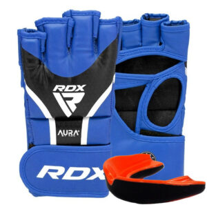 Рукавиці для ММА RDX AURA PLUS T-17 Blue/Black XL (капа у комплекті)