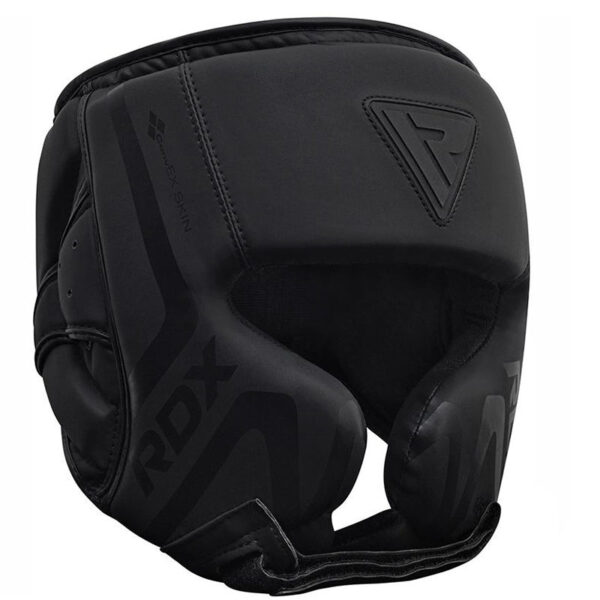 Боксерський шолом RDX T15 Noir Cheek Protector Matte Black  L (капа у комплекті)