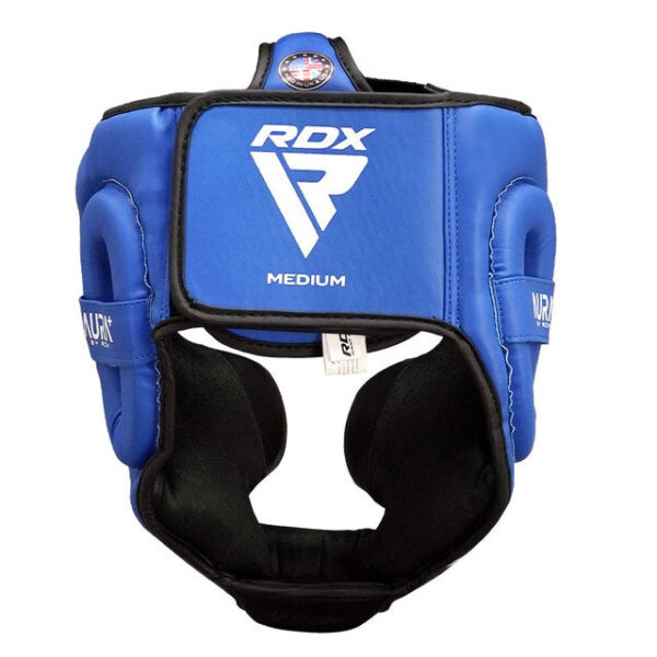 Боксерський шолом RDX AURA PLUS T-17 Blue/Black L (капа у комплекті)