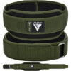 Пояс для важкої атлетики RDX RX5 Double Belt неопреновий Army Green L