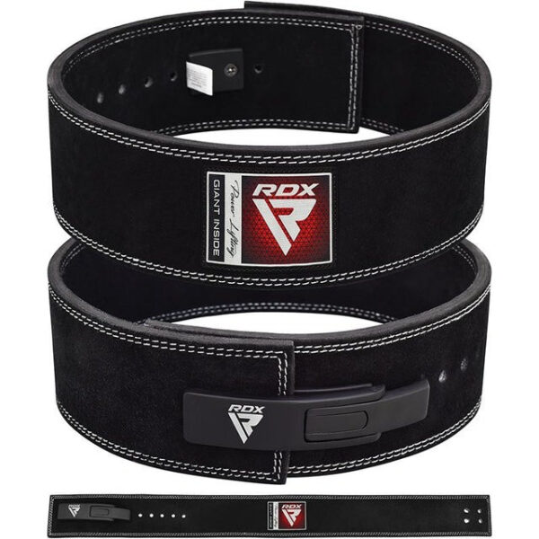 Пояс для важкої атлетики RDX 4 Pro Liver Buckle шкіряний Black Plus L