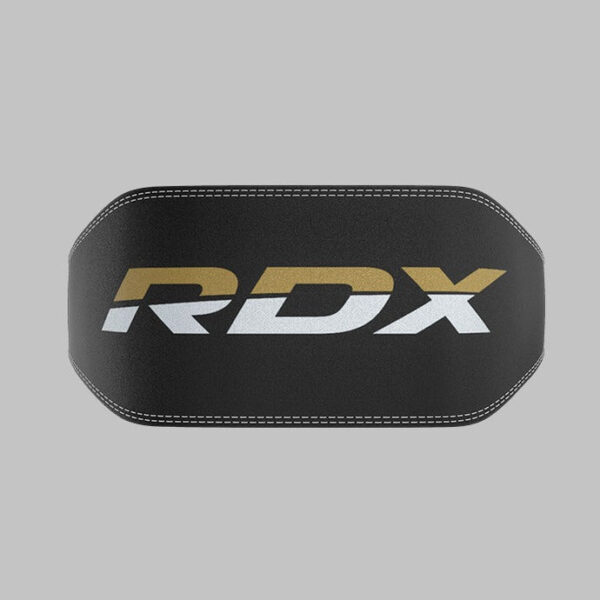 Пояс для важкої атлетики RDX 6 шкіряний Black Gold L