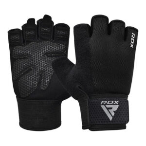 Рукавички для фітнесу RDX W1 Half Black Plus M