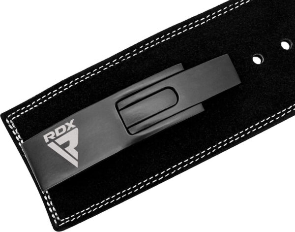 Пояс для важкої атлетики RDX 4 Pro Liver Buckle шкіряний Black Plus M