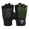 Рукавички для фітнесу RDX W1 Half Army Green Plus M