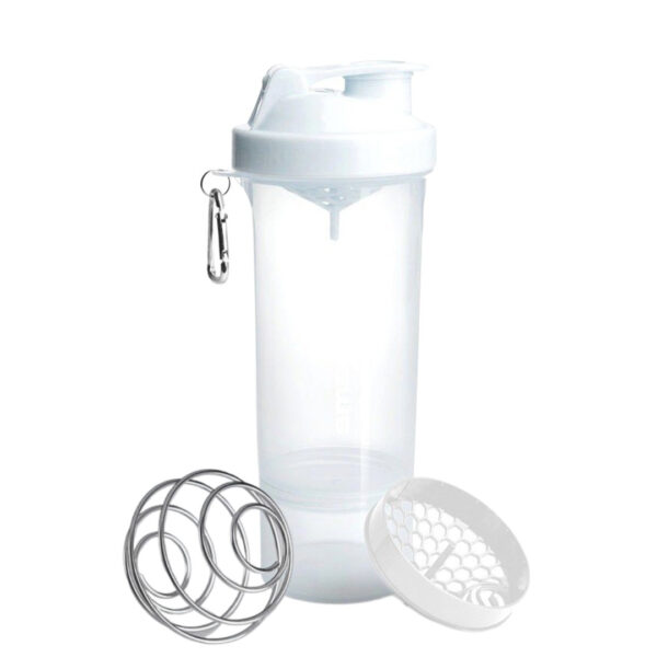 Шейкер спортивний SmartShake Slim 500ml Pure White