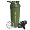 Шейкер спортивний SmartShake металевий Reforce Stainless Steel 30oz/900ml Army Green