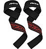 Лямки для тяги RDX S4 Gym Cotton Gel Straps Black Plus