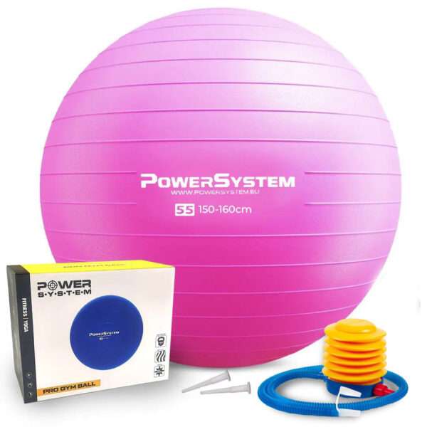 М'яч для фітнесу (фітбол) Power System PS-4018 Ø85 cm PRO Gymball Pink