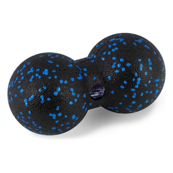 Масажний м'яч подвійний PowerPlay PP-4352 Epp foam peanut ball (d8*16cm.) Чорно/Синій