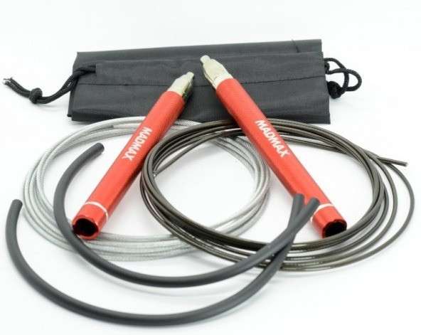 Скакалка швидкісна на підшипниках алюмінієва MadMax MFA-286 Speed jump rope Red