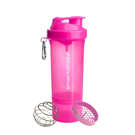 Шейкер спортивний SmartShake Slim 500ml Neon Pink