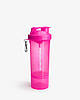 Шейкер спортивний SmartShake Slim 500ml Neon Pink