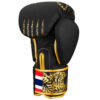 Боксерські рукавиці Phantom Muay Thai Black Gold 16 унцій (Бинти 4м. в подарунок)