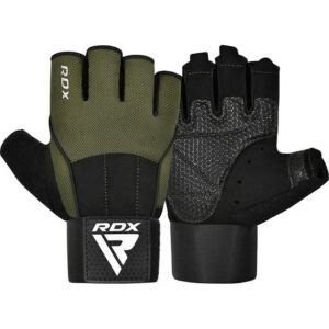 Рукавички для фітнесу RDX W3 ARMY GREEN WITH EVA PADDING-S