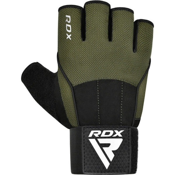 Рукавички для фітнесу RDX W3 ARMY GREEN WITH EVA PADDING-M